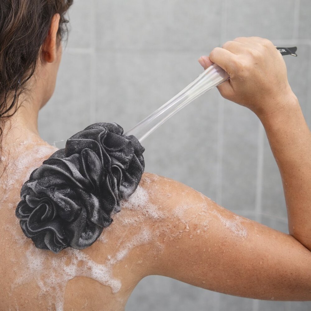Wholesale Back Scrubber Charcoal Loofah Bundle (5 Boxes / 10 Scrubbers Total) XL - Picture 5 of 5